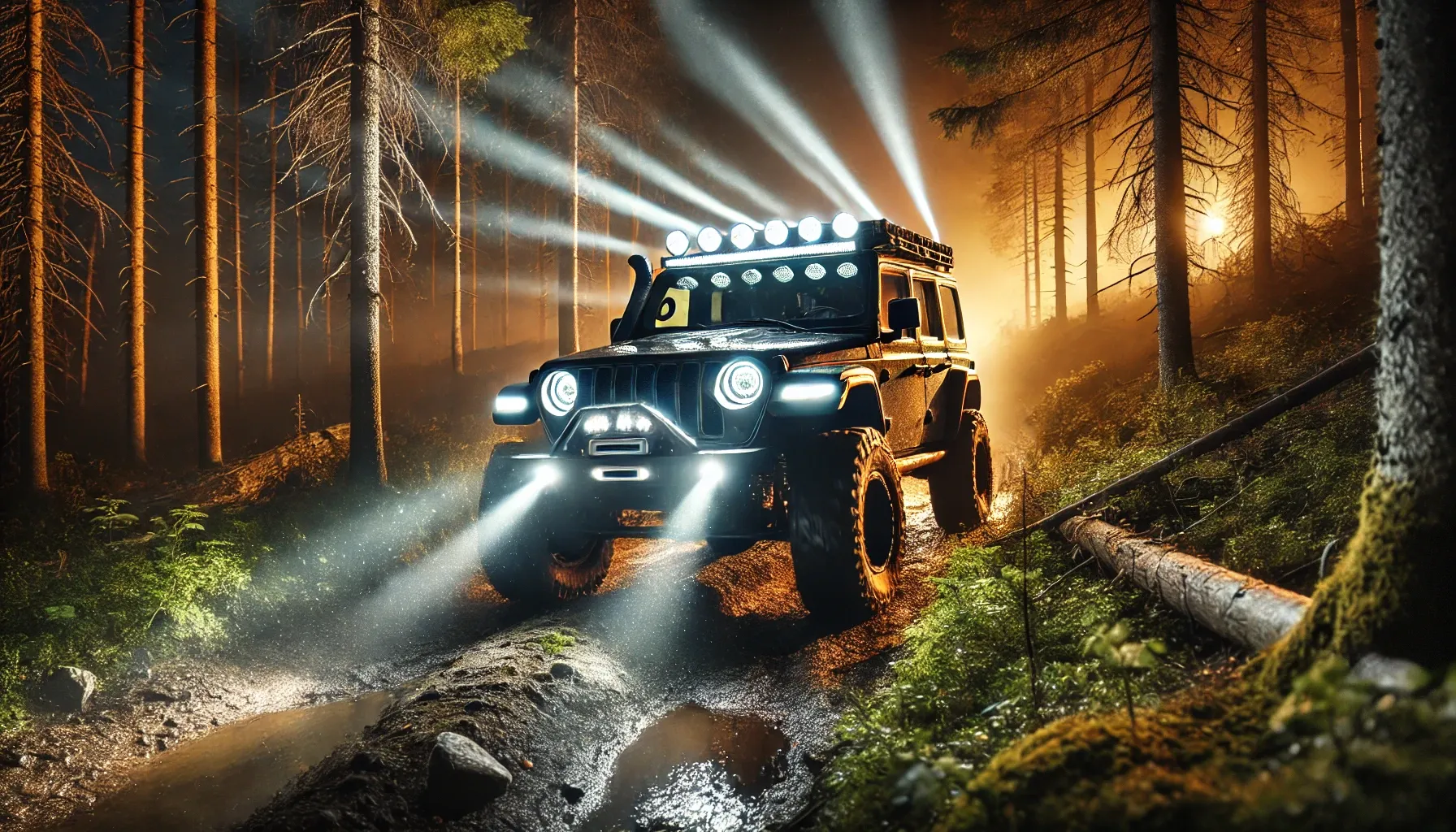 Jeep with LED lighting upgrades