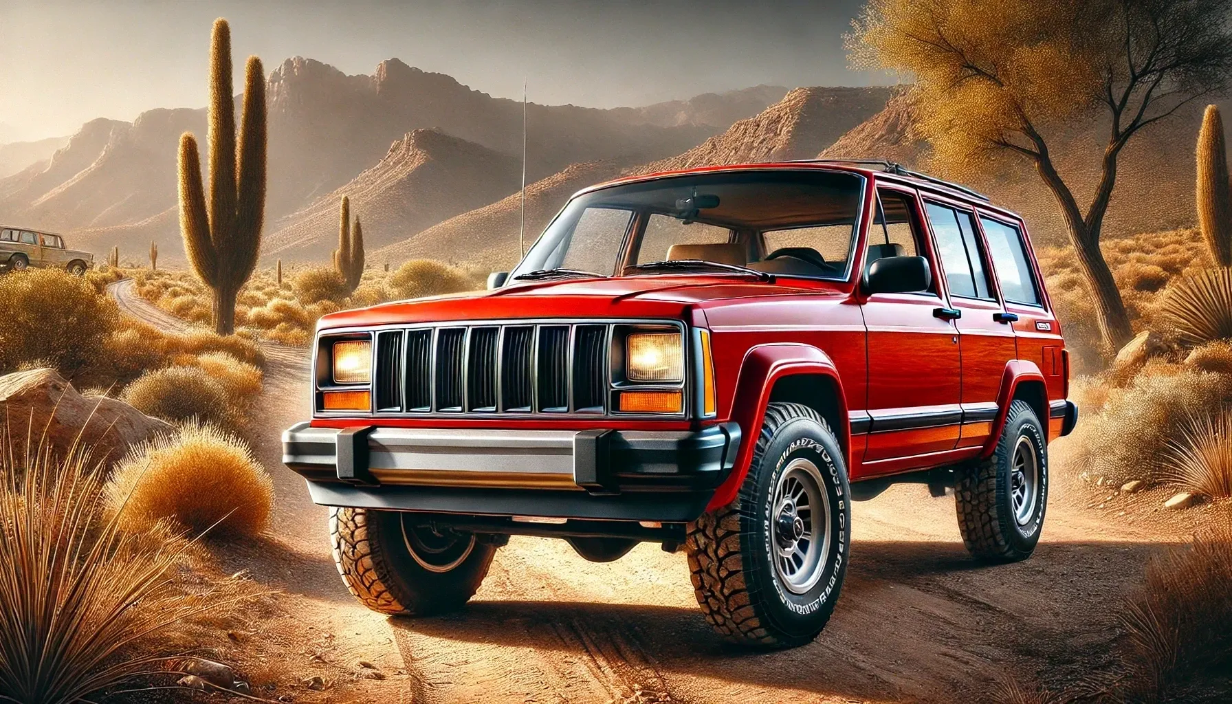 Jeep Cherokee XJ on trail